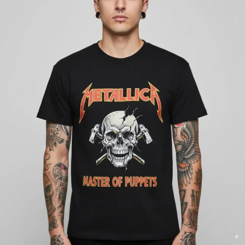 Camiseta Metallica Master of puppets negra para hombre