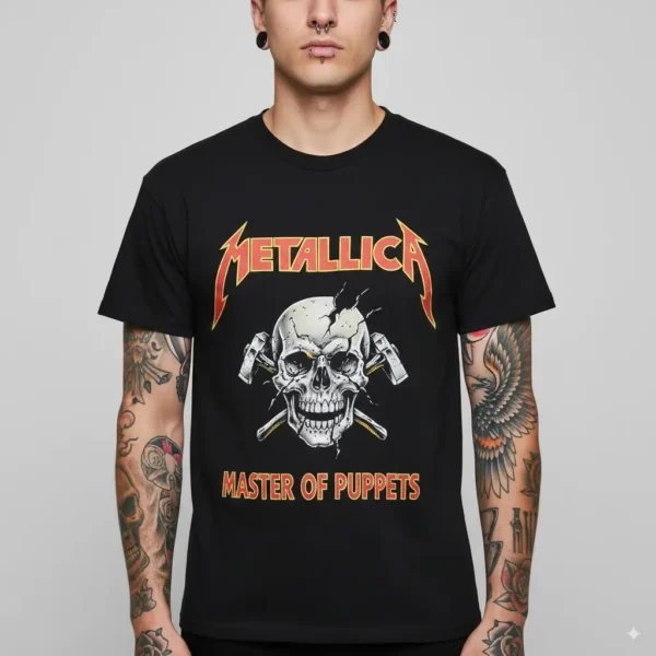 Camiseta Metallica Camiseta Metallica Master of puppets negra para hombre